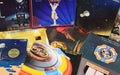 View on collection of ELO Electric Light Orchestra retro vinyl records