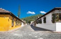 Colonial buildings in Antigua city, Guatemala. Royalty Free Stock Photo