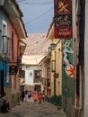 View on colonial buildings by jaen street in La Paz- Bolivia