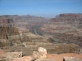 View of the Colorado River flowing through the Grand Canyon West Rim in Northwestern Arizona Royalty Free Stock Photo