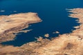 Aerial view of the Colorado River and Lake Mead Royalty Free Stock Photo