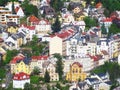 View of colorful buildings Karlovy Vary town of mineral water Royalty Free Stock Photo