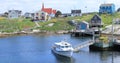 View of colorful buildings at Peggys Cove in Nova Scotia 4K