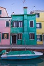 Colorful Burano`s lagoon