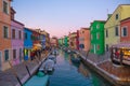 Colorful Burano`s lagoon