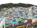 View of the colorful Gamcheon culture village in Busan