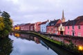 View of colorful historical houses in the center of Norwich, England, UK Royalty Free Stock Photo