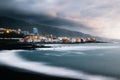 View of colorful houses of Puerto de la cruz in Tenerife