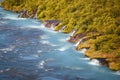 View of Hraunfossar Waterfall, Iceland Royalty Free Stock Photo