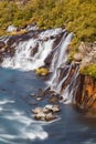 View of Hraunfossar Waterfall, Iceland Royalty Free Stock Photo