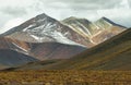 View of colorful mountains in Sico Pass, Chile