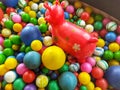 View of colorful plastic balls in children playground Royalty Free Stock Photo