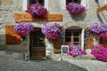 View of colorful shop in french old village of Bonneval Sur Arc, France