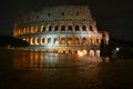 View of Colosseum at night. Rome, Italy. Royalty Free Stock Photo