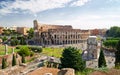 View of the Colosseum from Palatine hill, Rome Royalty Free Stock Photo