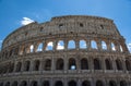 View of Colosseum in Rome with blue sky Italy, Europe. Royalty Free Stock Photo