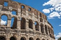 View of Colosseum in Rome with blue sky Italy, Europe. Royalty Free Stock Photo