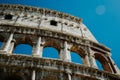 View of Colosseum in Rome at daytime Royalty Free Stock Photo