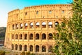 View of Colosseum in Rome, Italy in the sunrise Royalty Free Stock Photo