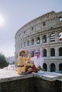 View of Colosseum in Rome and morning sun, Italy, Europe Royalty Free Stock Photo