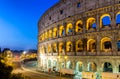 View of Colosseum in Rome at sunrise, Italy, Europe Royalty Free Stock Photo