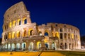 View of Colosseum in Rome at sunrise, Italy, Europe Royalty Free Stock Photo