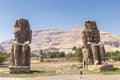 Colossi of Memnon, Valley of Kings, Luxor, Egypt Royalty Free Stock Photo