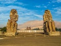 A view of the colossus of Memnon near to Luxor, Egypt