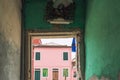 View of the Colourful italian architecture