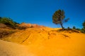 View of the Colourful Ochres of the French Provencal Colorado in Rustrel France