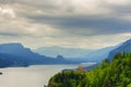 View of the Columbia River Gorge and Crown Point Royalty Free Stock Photo