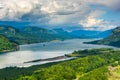 View of the Columbia River from the Vista House Royalty Free Stock Photo