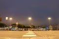 View from Columbus Monument, Barcelona over the port Royalty Free Stock Photo