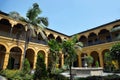 View of columns of the first cloister of the Santo Domingo convent