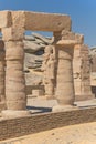 View of columns and statues (The Kalabsha temple) Royalty Free Stock Photo
