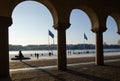 View from columns at the Stockholm City Hall