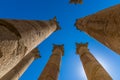 A view of columns at the Temple of Artemis in the ancient Roman settlement of Gerasa in Jerash, Jordan Royalty Free Stock Photo