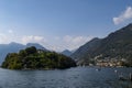 View of Comacina Island on Lake Como Royalty Free Stock Photo