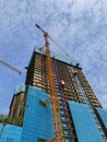 Commercial apartment under construction in wuhan city