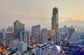 View commercial modern building and condominium in city downtown with Mahanakorn building