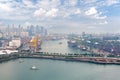 View of the commercial port of Singapore Royalty Free Stock Photo