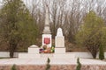 A view of the common grave of Soviet soldiers and civilians in the village of Sukko, who died figh