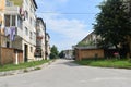 View of the communist blocks and urban decay in the small mining town Berbesti. Romania, Valcea County, Berbesti Alunu 20.06.2019 Royalty Free Stock Photo