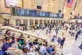 view of commuters and tourists flood the grand central station during the afternoon rush hour in New York