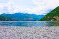 The view of Como lake, Bellagio, Italy. Royalty Free Stock Photo