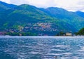 The view of Como lake, Bellagio, Italy. Royalty Free Stock Photo