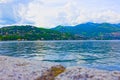 The view of Como lake, Bellagio, Italy. Royalty Free Stock Photo