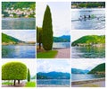 The view of Como lake, Bellagio, Italy. Royalty Free Stock Photo
