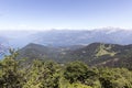 View of Como lake from Monte San Primo Royalty Free Stock Photo