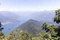 View of Como lake from Monte San Primo Royalty Free Stock Photo